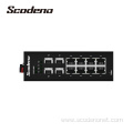 Factory Price12 port Fanless and Silent Design Gigabit Managed PoE Industrial Switch